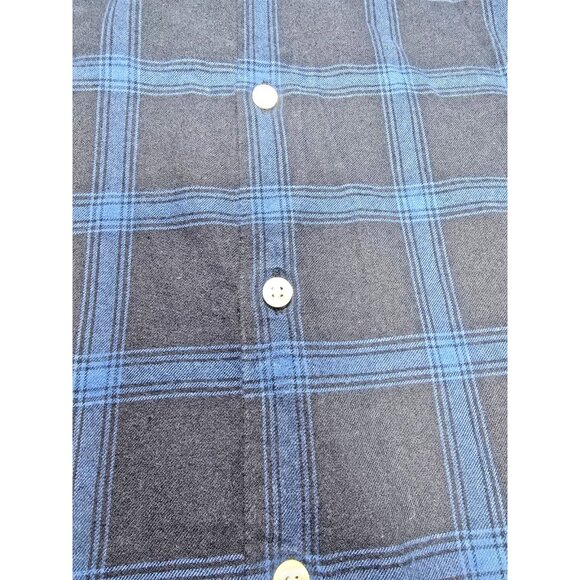 Bonobos Slim Fit Blue Black Plaid Flannel Shirt Men’s Large NWT - Picture 8 of 16